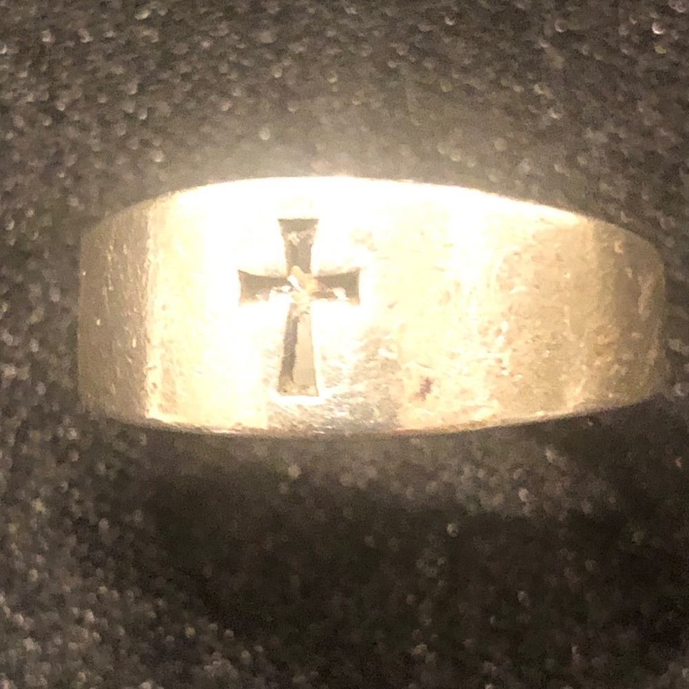 James Avery silver cross ring.